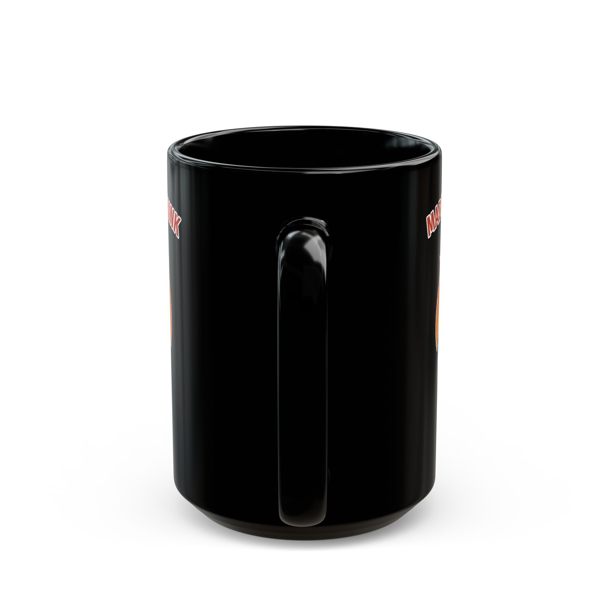 Black Mug: Made Ya Think Logo (15oz) - Image 4